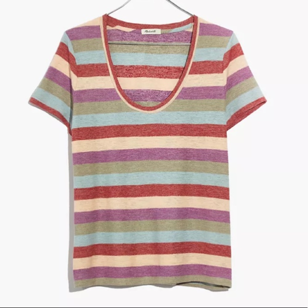 Madewell alto scoop tee in Granda striped x small